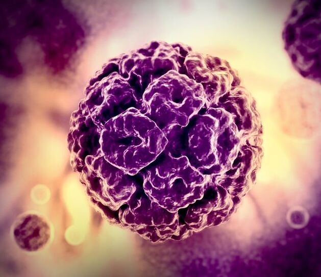 Model 3D HPV (wirus brodawczaka ludzkiego)